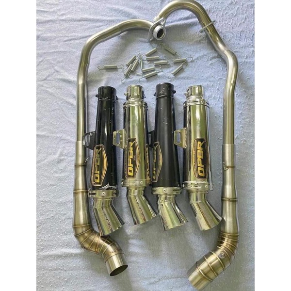 Full sét pô OPBR cổ 2 khúc 304 lắp Sirius, Wave , Cub , Dream