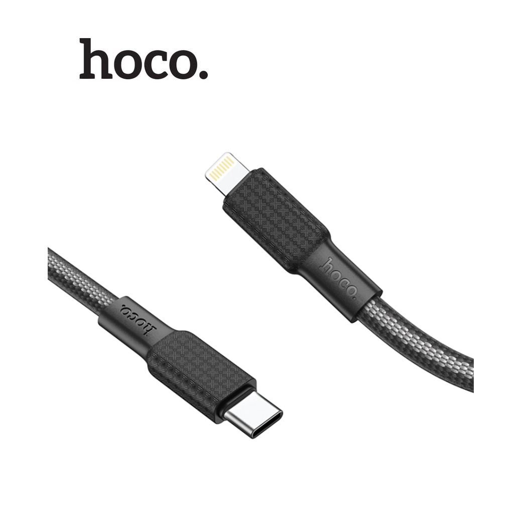 Cáp sạc PD20W Hoco X69 Type-C to vải dệt dây dẹt dài 1M cho ip/tablet táo