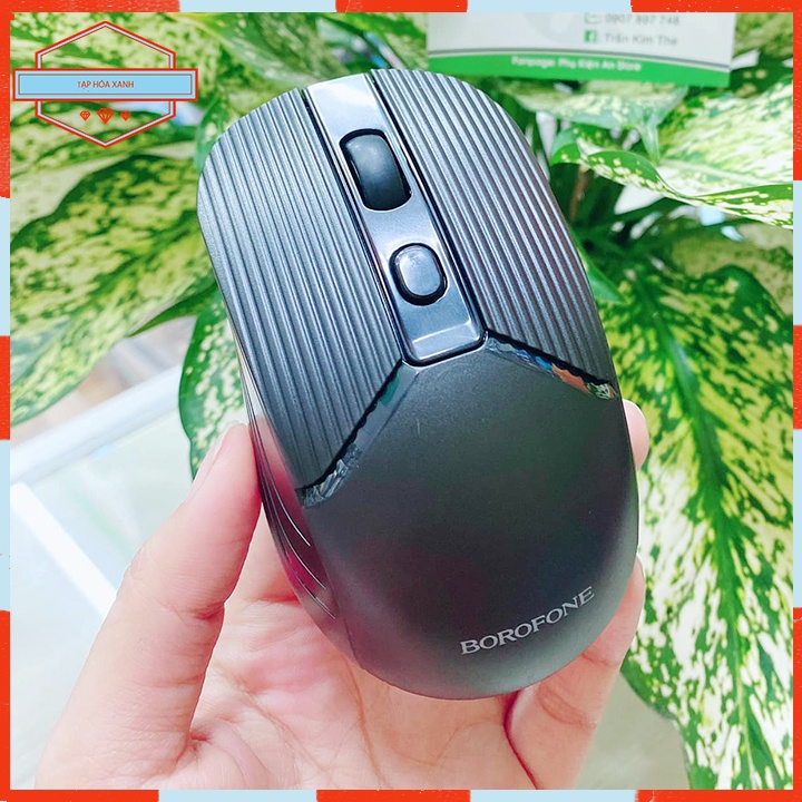 Chuột Máy Vi Tính Laptop Pc Không Dây Borofone BG5 Wireless 2.4GHz Mouse Chơi Game Văn Phòng