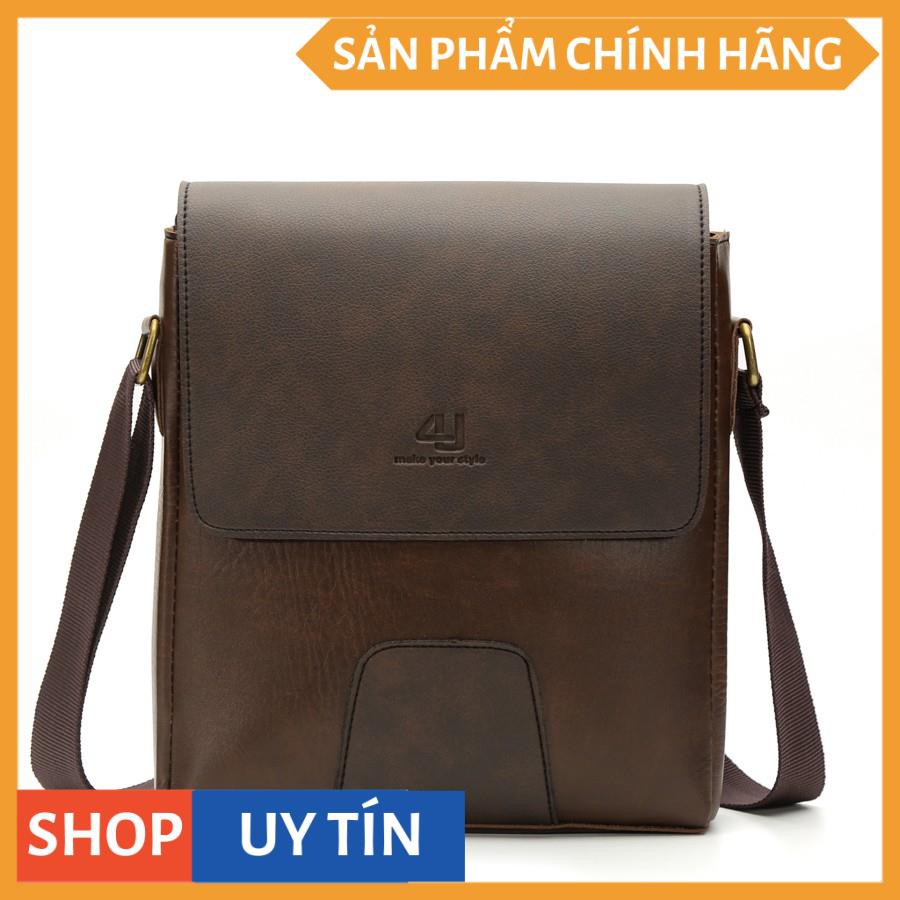 Túi Đeo Chéo Nam 4U Thời Tang D267 (đen -nâu) | BigBuy360 - bigbuy360.vn