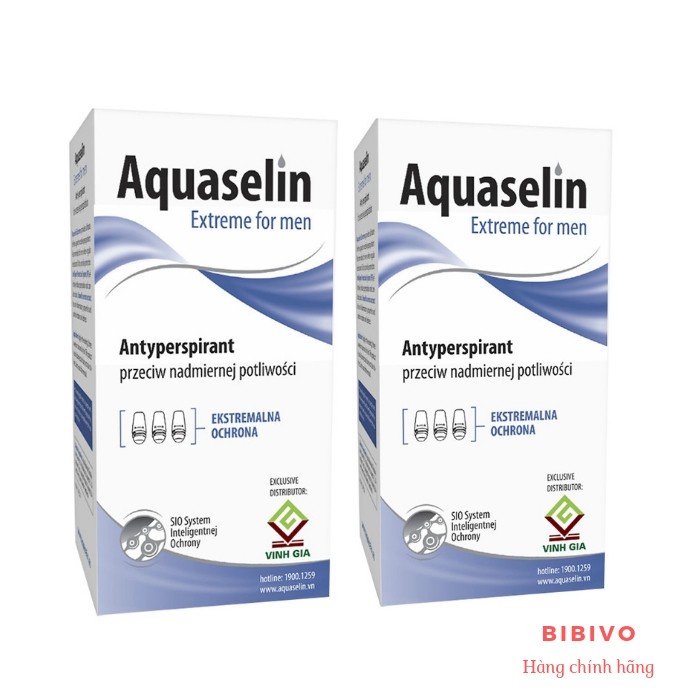 Combo 2 Aquaselin - Lăn Nách Ngăn Tiết Mồ Hôi Và Khử Mùi Dành Cho Nam - Chính hãng