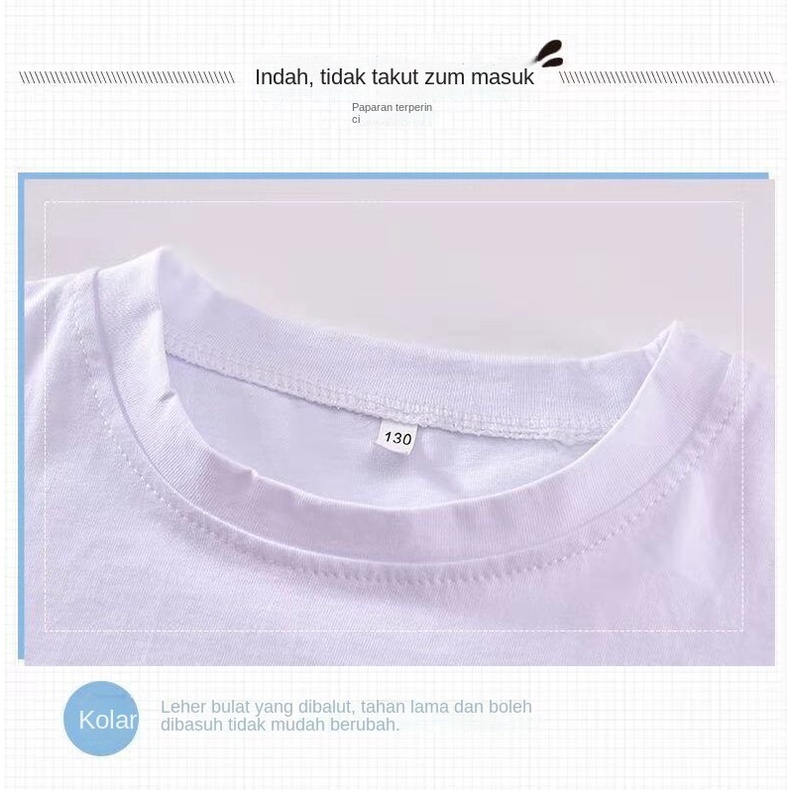 Áo thun tay dài 100% cotton thời trang xuân thu Nhật Bản và Hàn Quốc màu trắng cho bé trai và bé gái