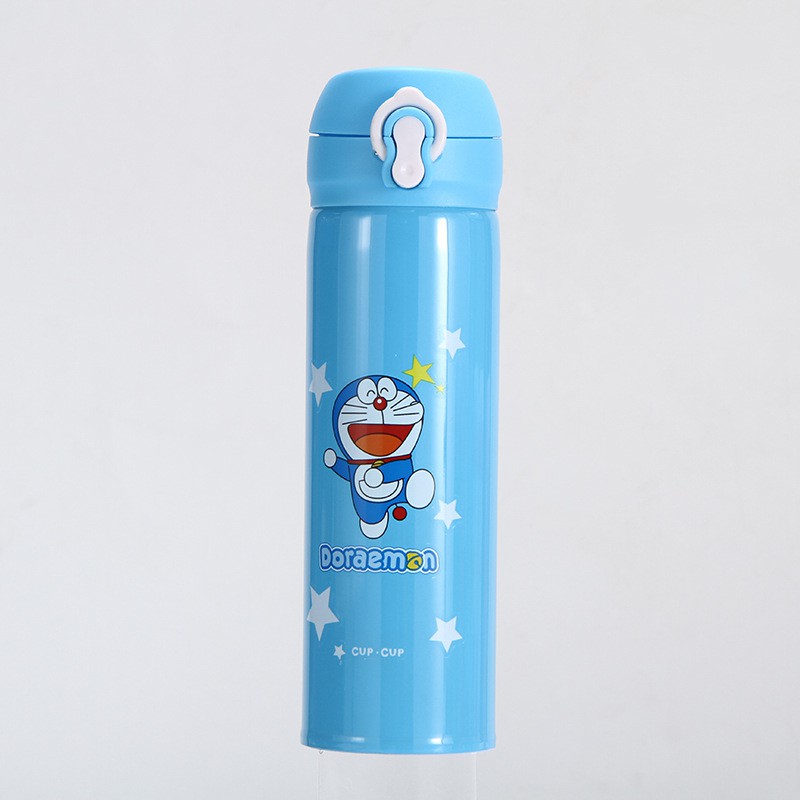 Bình Giữ Nhiệt Doraemon, Nắp Bật Lõi Inox Cao Cấp - Dung Tích 500ML