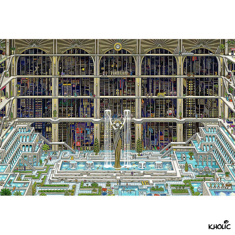 Labyrinth city, trò chơi ghép hình bằng gỗ, trò chơi ghép hình 500/1000 miếng, đồ chơi phát triển