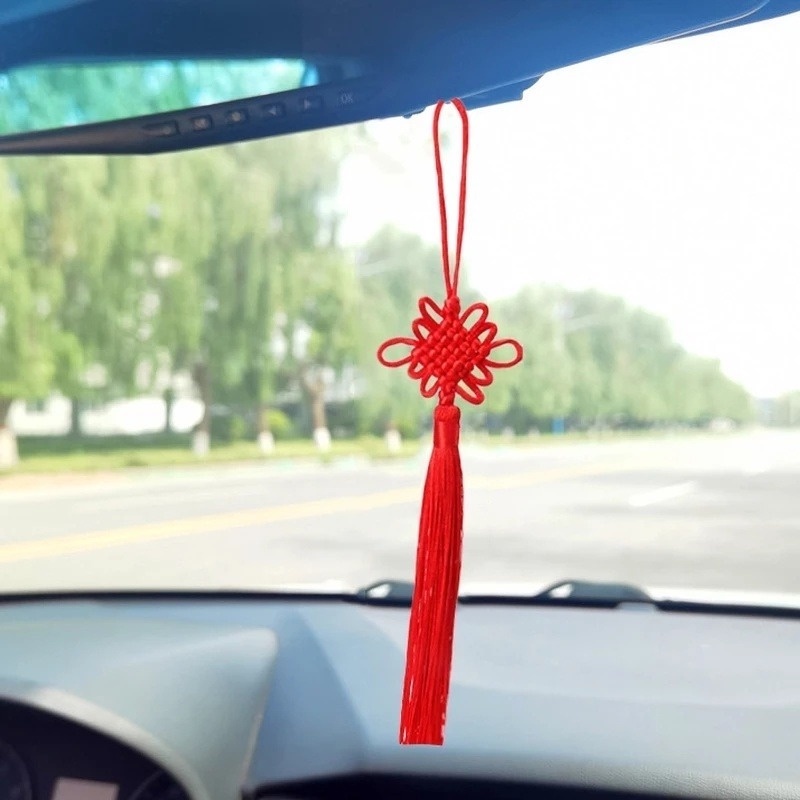 Mặt Dây Chuyền Thắt Nút Thủ Công Tua Rua Tinh Tế Phong Cách Trung Hoa Có Thể Tái Sử Dụng Làm Đồ Trang Trí Cho Năm Mới