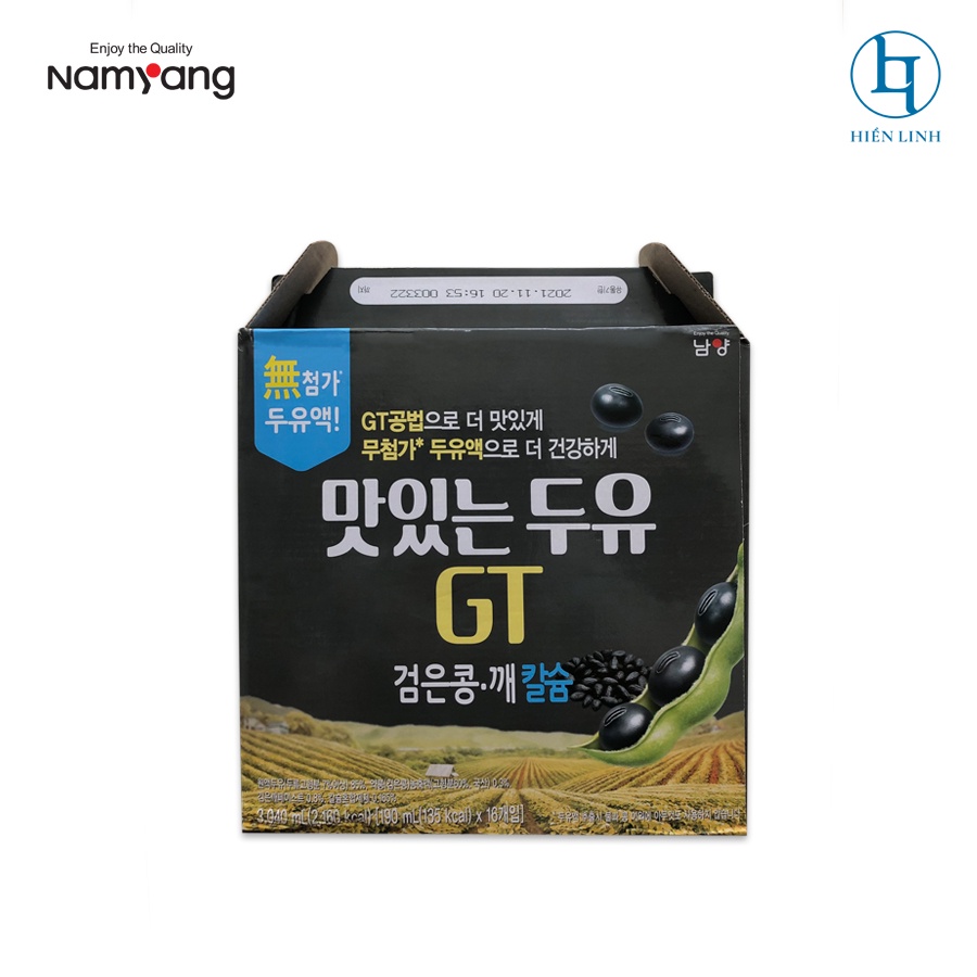 Sữa Hạt Đậu Nành Đen Và Mè Đen Namyang GT Nội Địa Hàn Quốc (1 thùng 16 hộp 190ml)