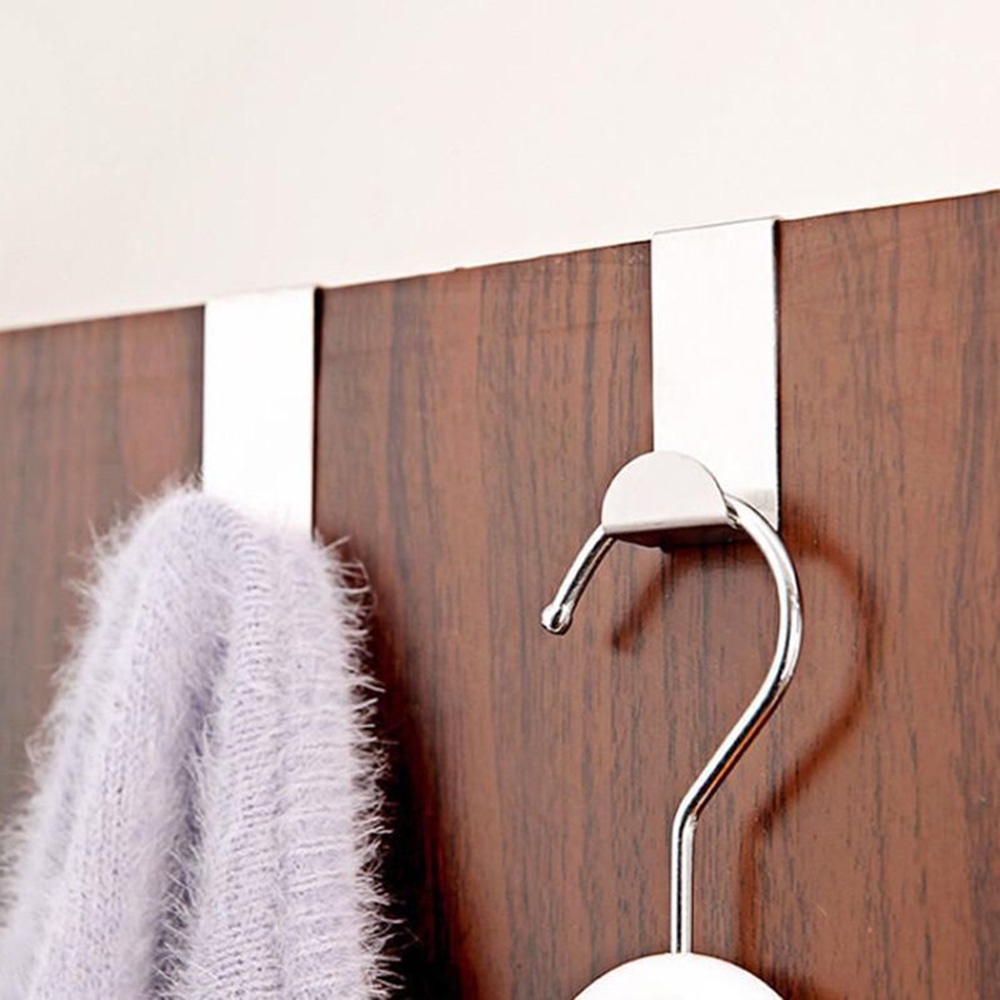 Set 2 móc treo đồ hình chữ Z bằng thép không gỉ tiện dụng