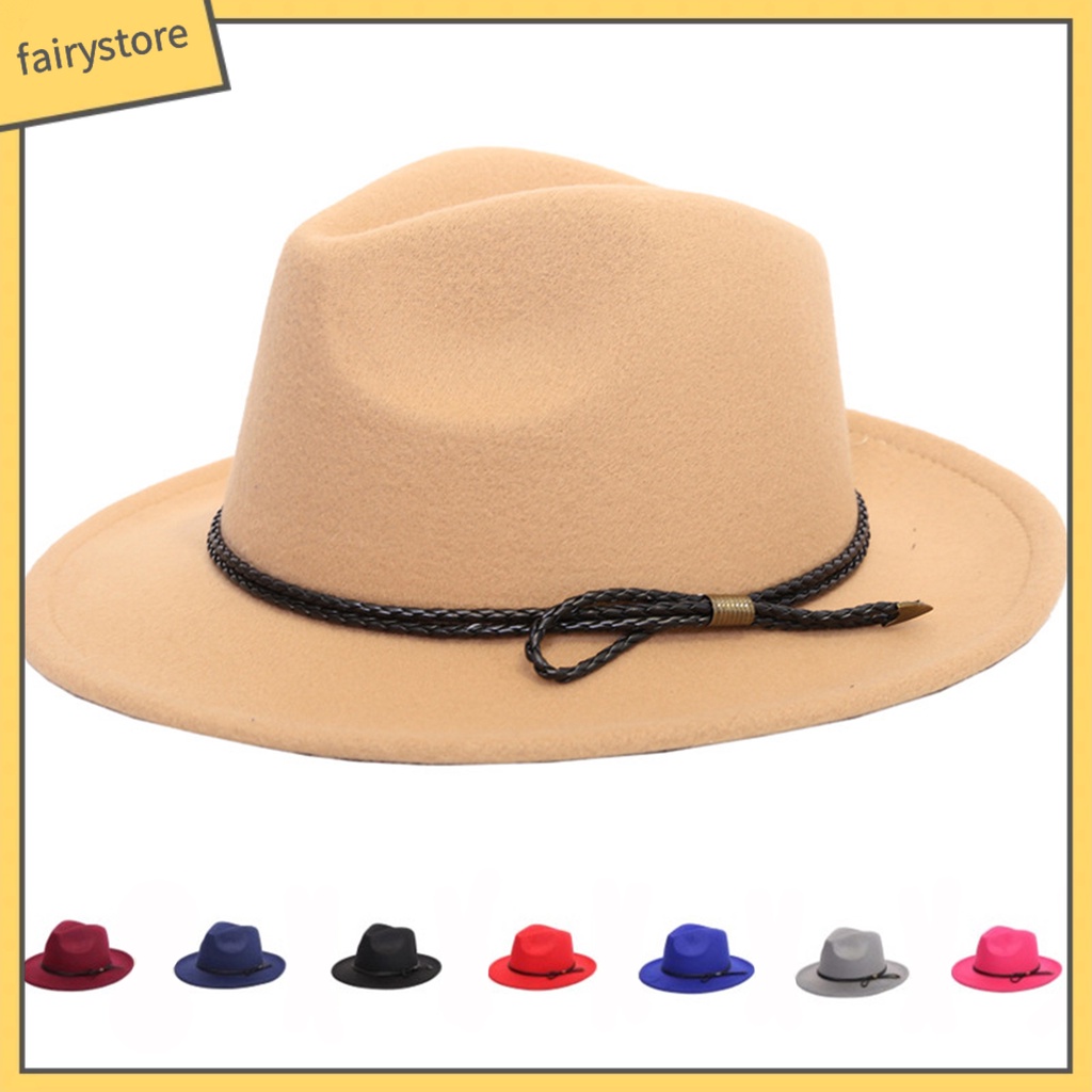 Mũ Phớt Màu Trơn Phong Cách Vintage Cho Nam