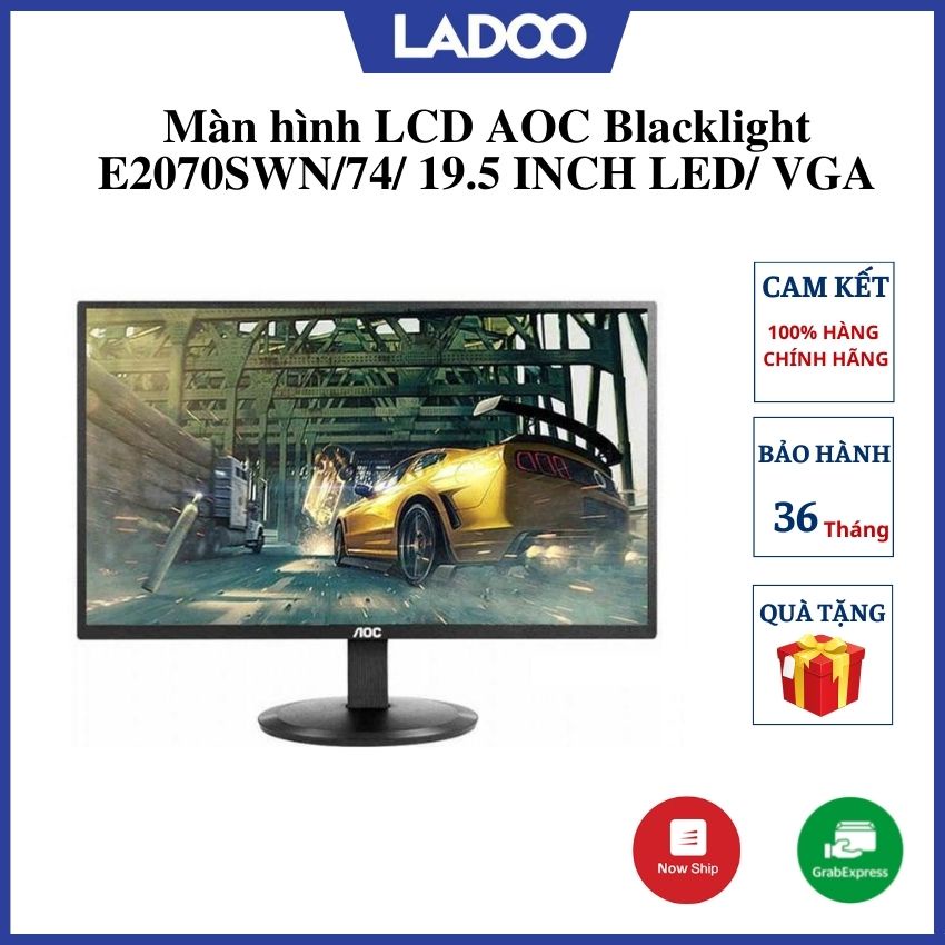 Màn hình LCD AOC Blacklight E2070SWN/74 19.5 INCH LED VGA - Bảo hành 36 tháng