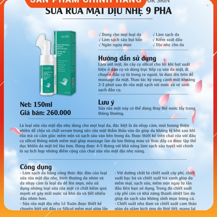 SỮA RỬA MẶT 9 PHA LÊ XUÂN ❤️CHÍNH HÃNG❤️ SỮA RỬA MẶT ĐẦU CỌ SILICOL,dầu tẩy trang loại nhẹ do đầu cọ thiết kế thông minh | BigBuy360 - bigbuy360.vn