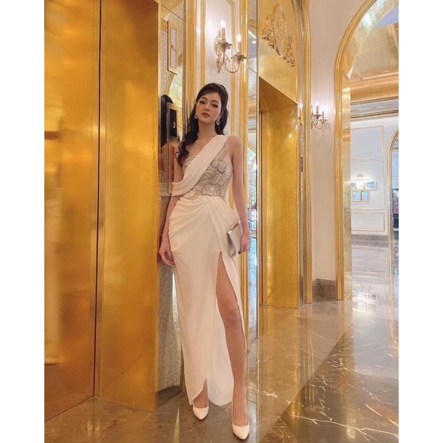 Đầm body dự tiệc kết cườm hoạ tiết hoa sang trọng TRIPBLE T DRESS - size M/L -MS188Y