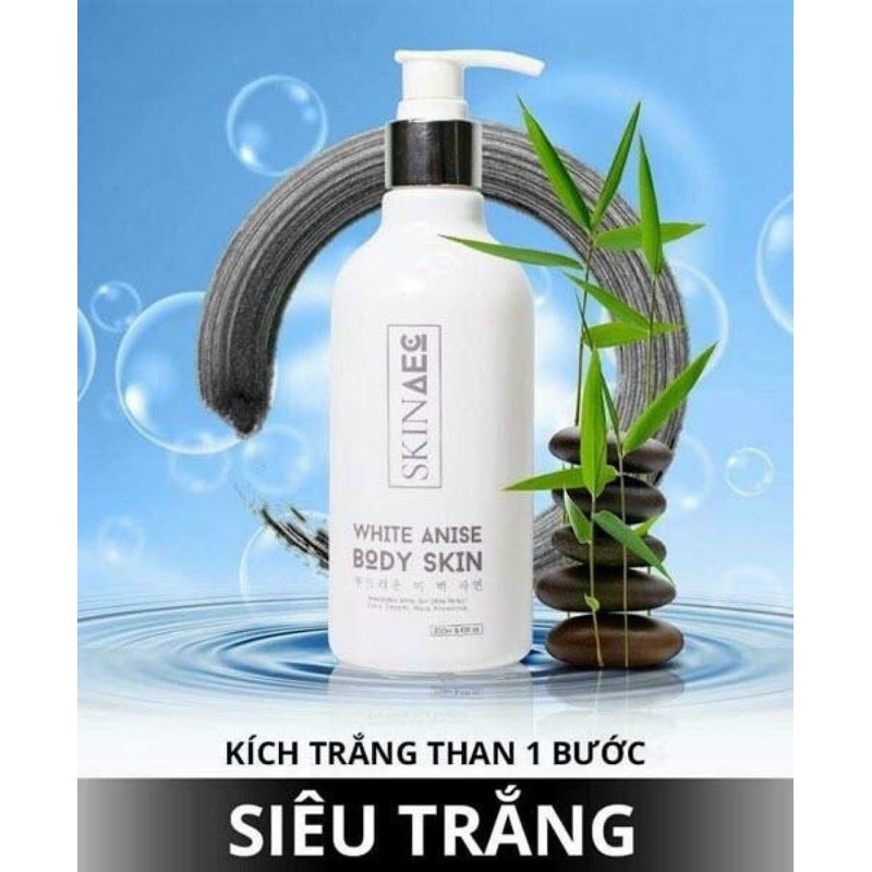 Sữa tắm trắng than hoạt tính SKIN AEC