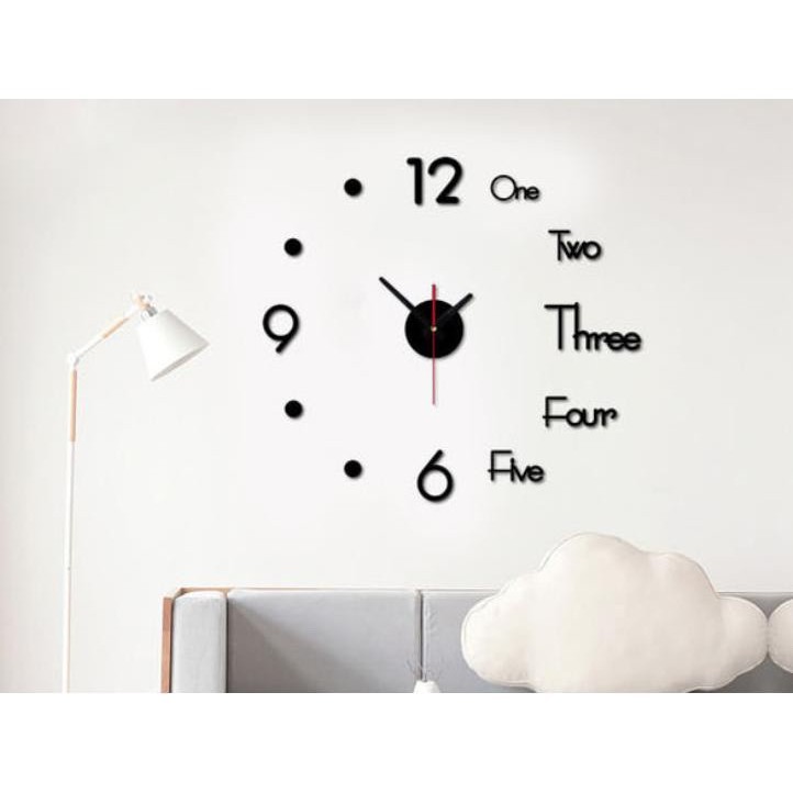 ❀Loại 1 Tốt Nhất❀ Đồng hồ dán tường 3D chữ và số trang trí và xem giờ trang hoàng nhà cửa
