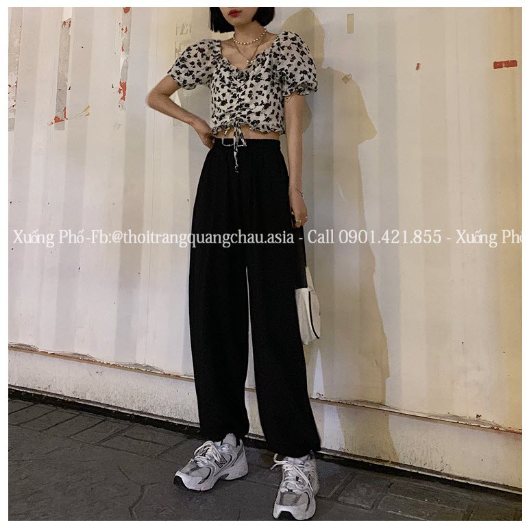 (Hàng Nhập) Quần Jogger quần ống rộng ulzzang Hàn quốc nỉ thun co giãn siêu thoải mái