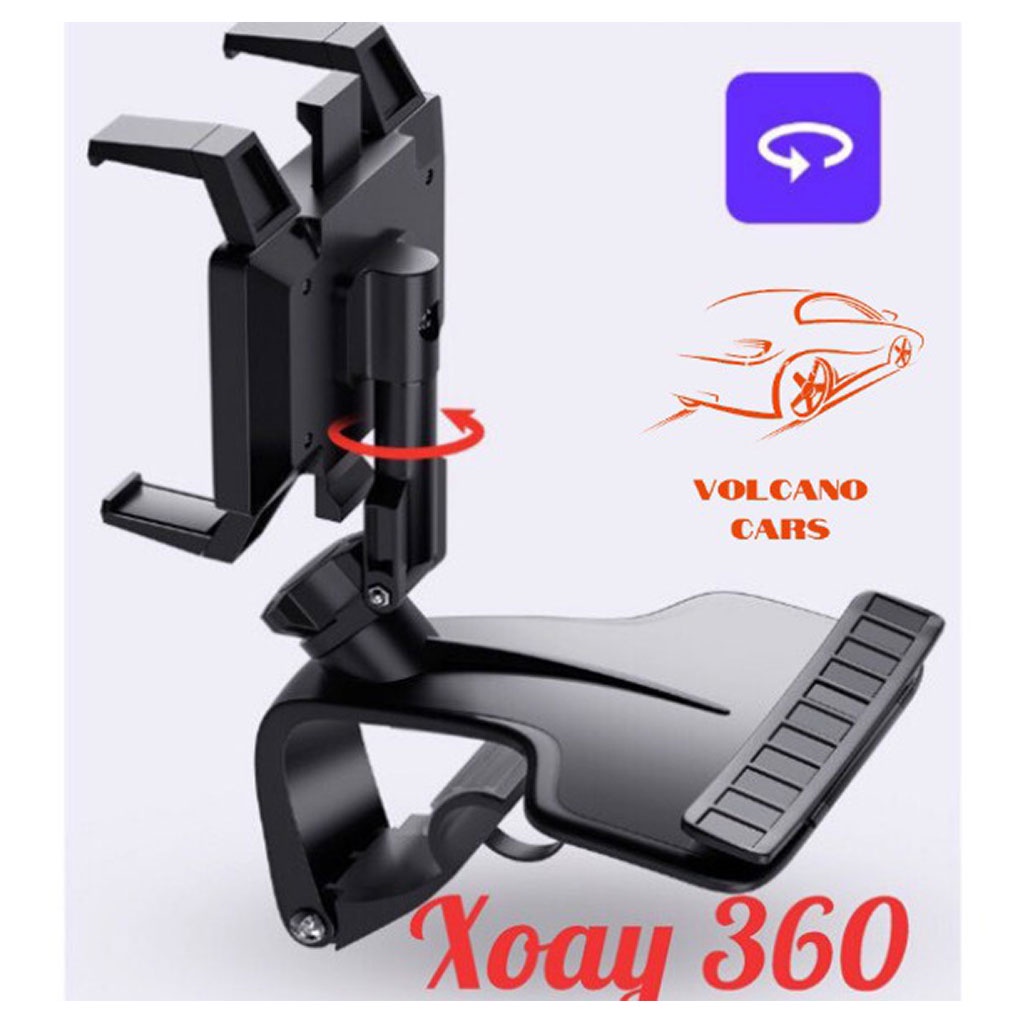 Giá đỡ điện thoại ô tô xoay 360 độ chống rung đa điểm trên taplo, gương chiếu hậu - Giá để điện thoại trên ô tô