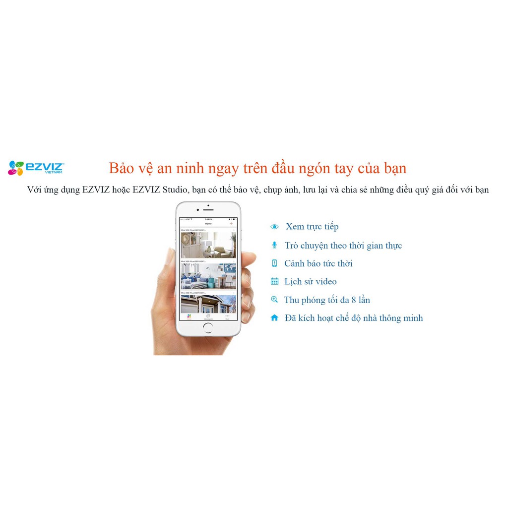 [NPP CHÍNH HÃNG] Camera  Không dây Ip Wifi Ezviz C3W Điều Khiển Bằng Giọng Nói, Điện Thoại, Chuyển Đổi Nhiệt Độ Màu Sắc | BigBuy360 - bigbuy360.vn