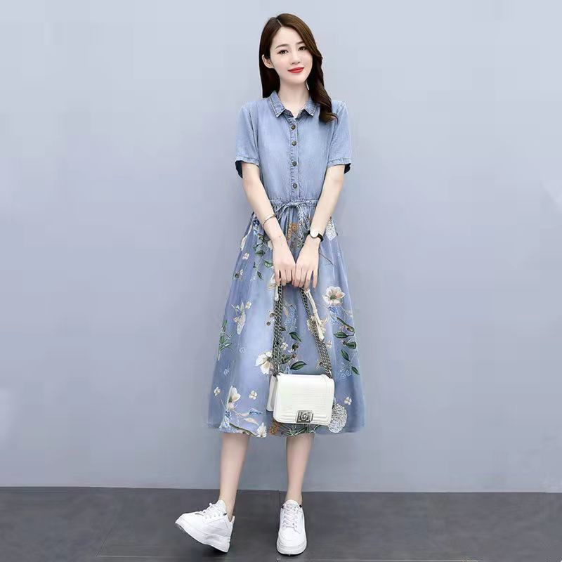 Đầm Sơ Mi Denim Màu Sắc Xinh Xắn Cho Nữ