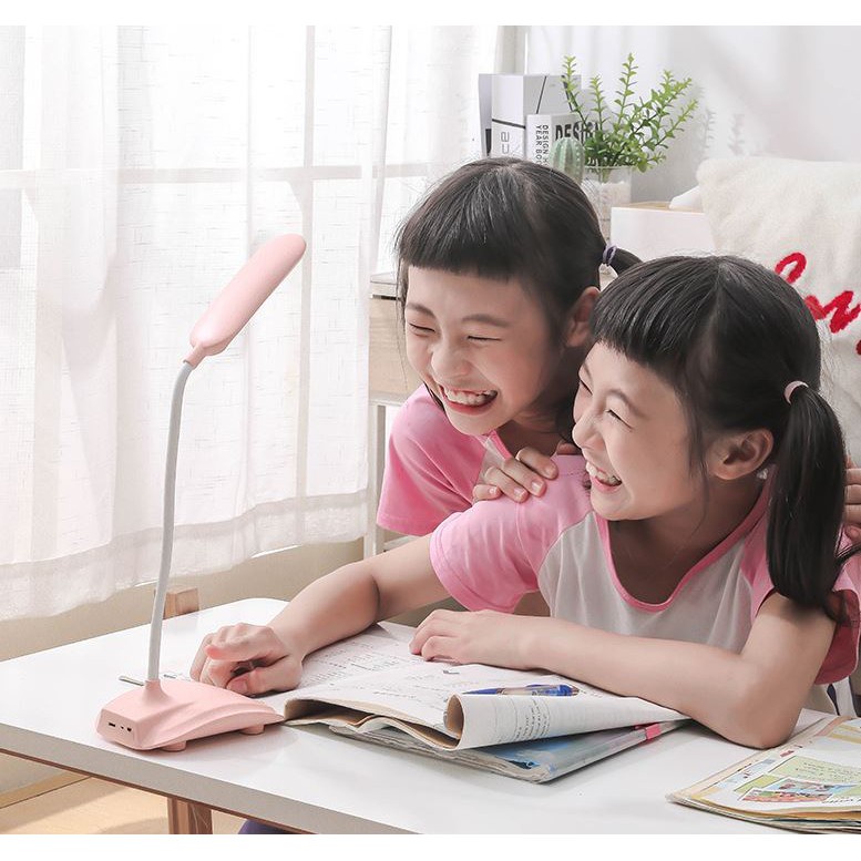 Đèn học led chống cận cảm ứng, tích điện 3 chế độ sáng học tập, làm việc, đọc sách