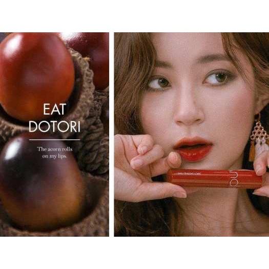 [Mẫu Mới] Son Kem Bóng Romand Màu Đỏ Nâu Gạch Juicy Velvet Tint 13 Eat Dotori