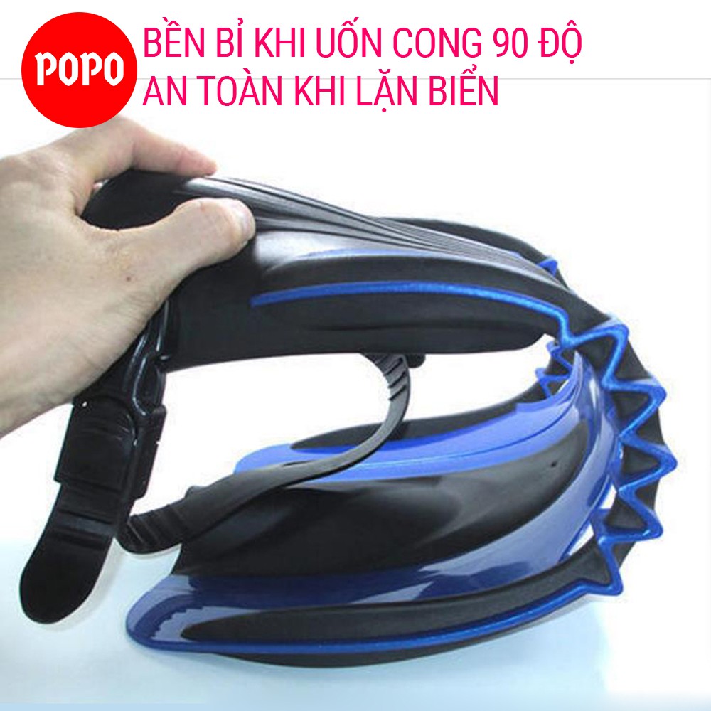 Chân vịt lặn biển, chân nhái lặn biển POPO 1143 cho thợ ặn chuyên nghiệp, bẻ cong được 90 độ, đàn hồi