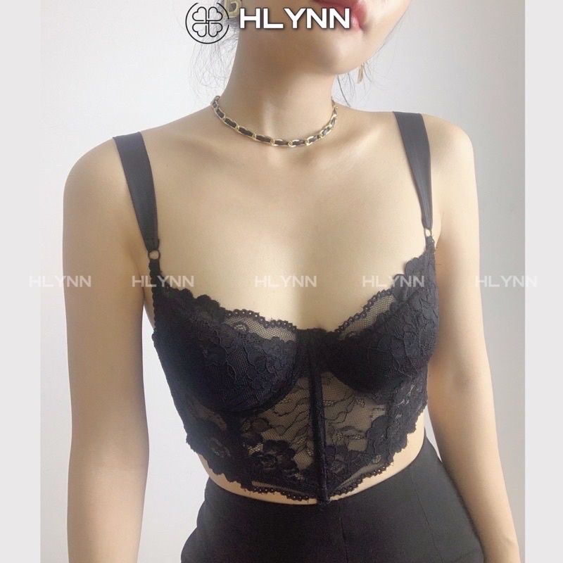 Áo corset ren quai lụa tặng kèm mút M194