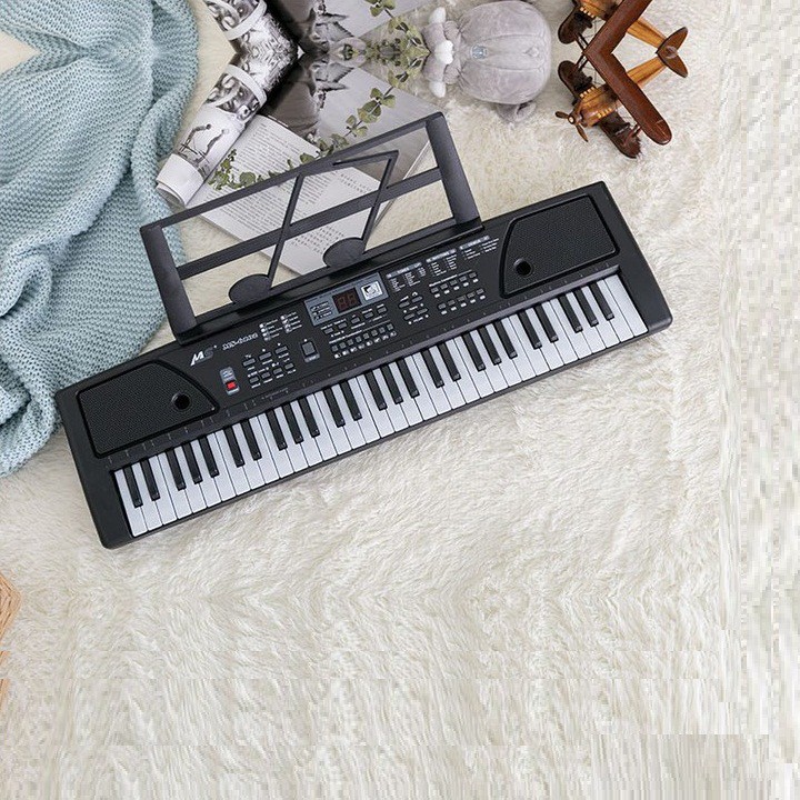 Đàn piano điện cho trẻ em 61 phím kèm micro hàng đẹp Đàn organ Đàn piano người mới chơi, có  giá đàn