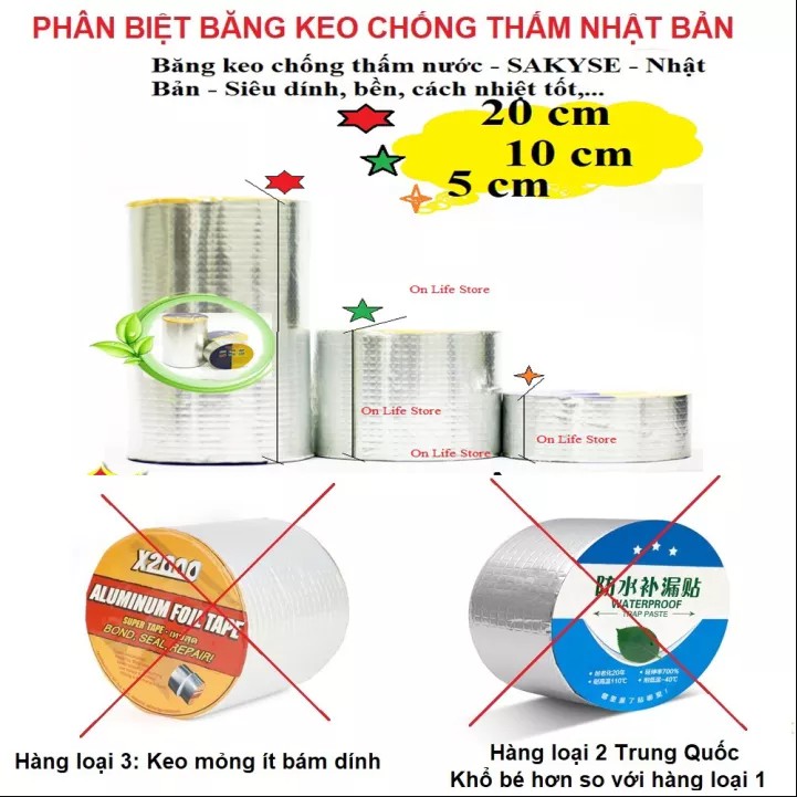 ( Siêu Giảm Giá Chỉ 1 Ngày ) Băng Keo Dính Chống Thấm Dột, Chịu Nhiệt, Dán Dính Đa Năng, Công Nghệ Nhật Bản (Khổ 5CMx5M)