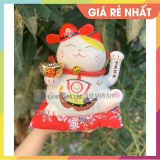 [ MÈO THẦN TÀI  20 CM ] Mẫu mèo mũ chéo thuận buồm xuôi gió - Mèo giúp kinh doanh may mắn, thuận lợi!