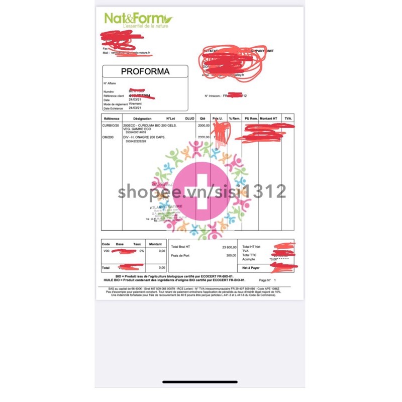 [Có bill][New]Viên_nghệ_hữu_cơ_ Nat&Form_200_viên_hàng_nội_địa_Pháp | BigBuy360 - bigbuy360.vn