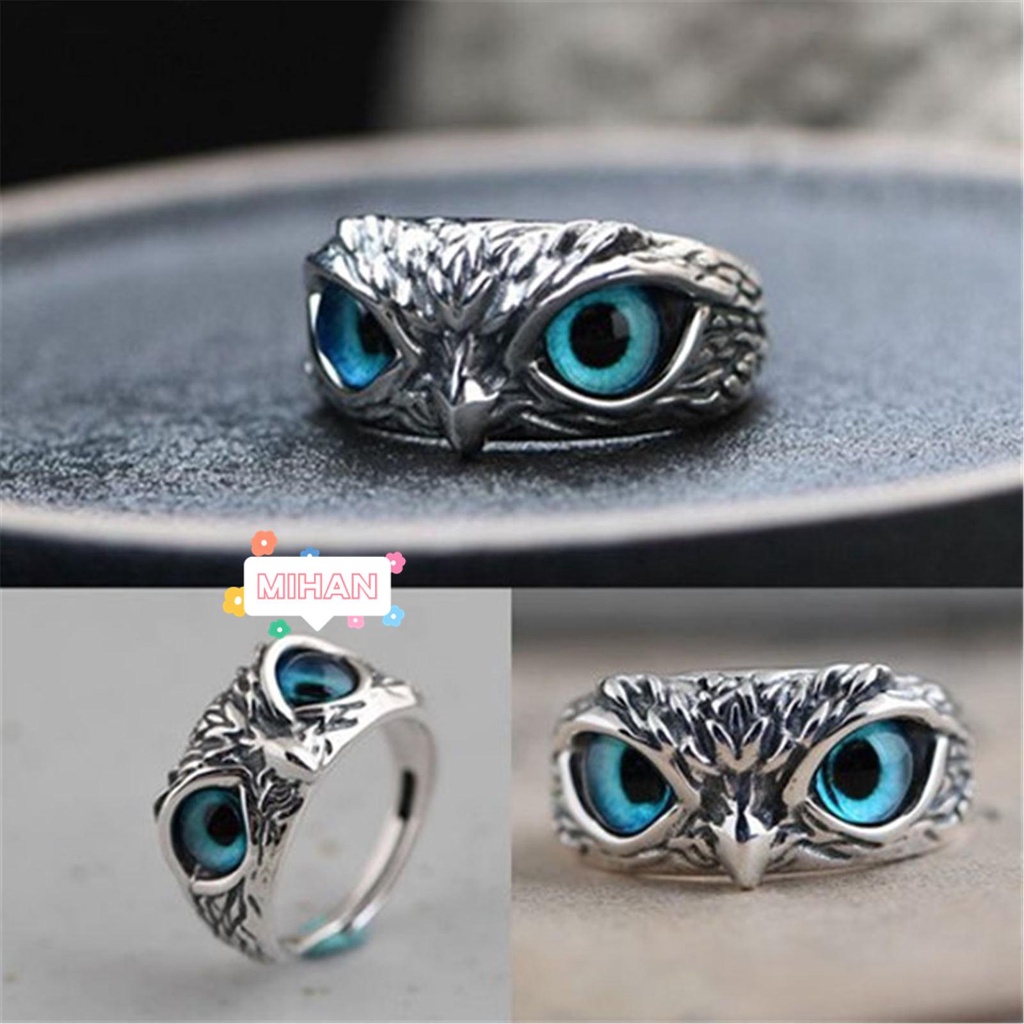 Nhẫn Hở Có Thể Điều Chỉnh Phong Cách Cổ Điển Hình Chim Cú Mắt Quỷ MIHAN1