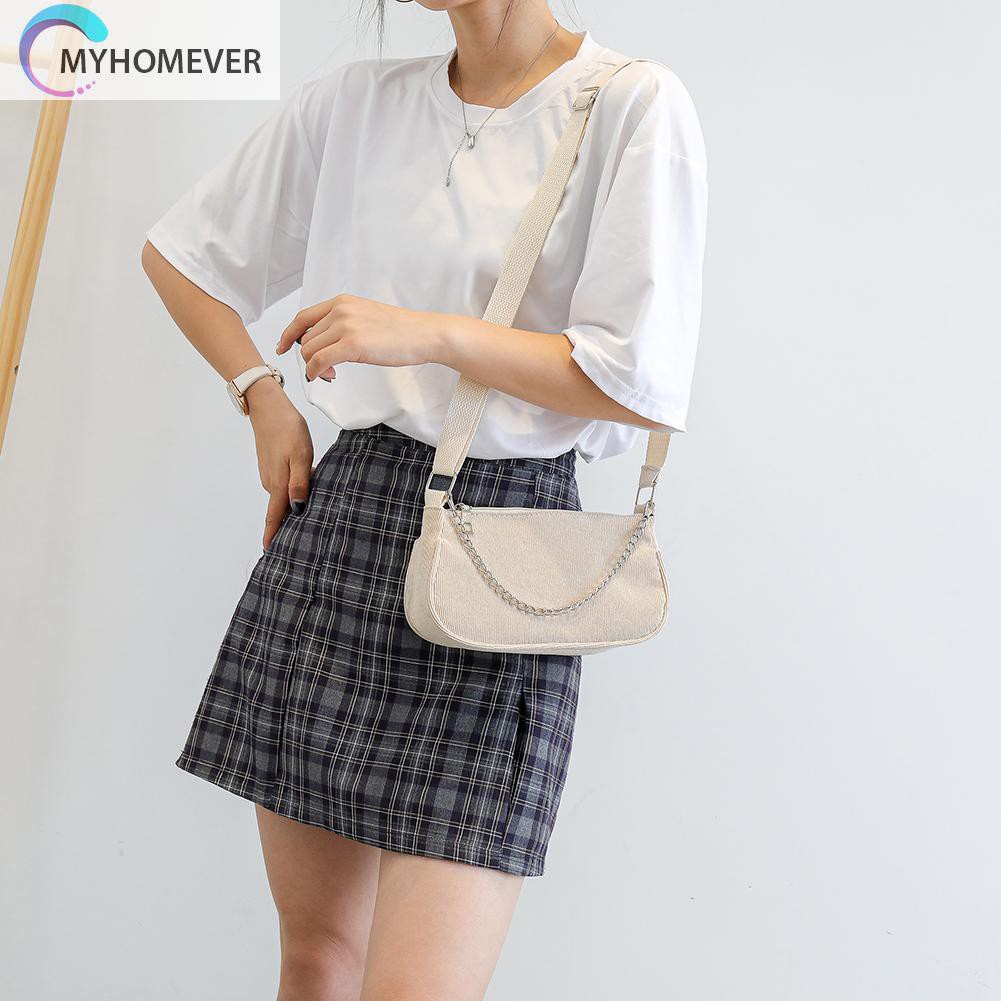 Túi Nhung Đeo Chéo Màu Trơn Thời Trang Cho Nữ