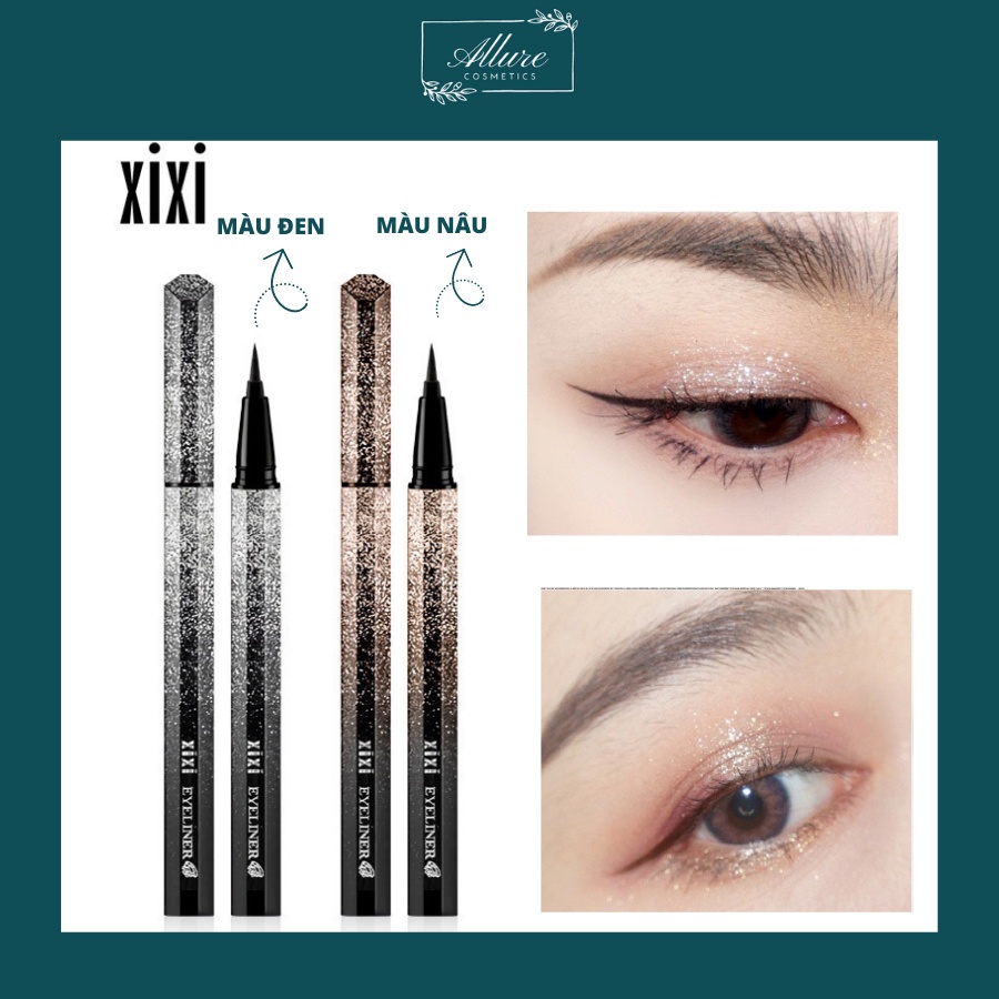 Kẻ Mắt Nước XIXI Không Lem Không Trôi Màu Đen Và Nâu Eyeliner Liquid