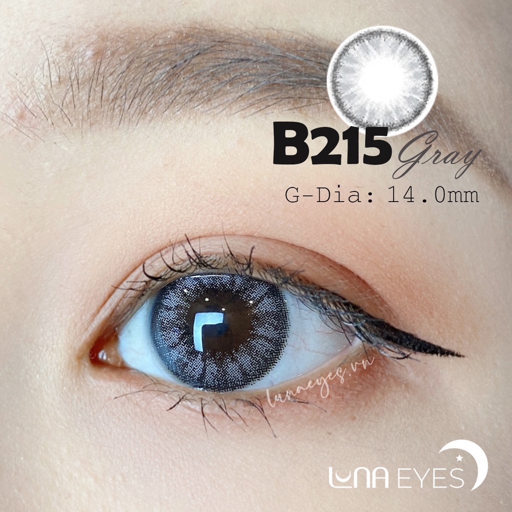 Kính áp tròng LUNA EYES B215 GRAY - Lens size nhỏ