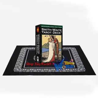 Combo Bộ Bài Bói Smith Waite Tarot – Borderless Edition và Khăn Trải Bàn Tarot toyvnmall