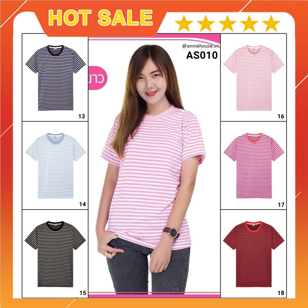 Áo thun sọc Thái Lan AS010 - Bảng 2, unisex Nam nữ | Shopee Việt Nam