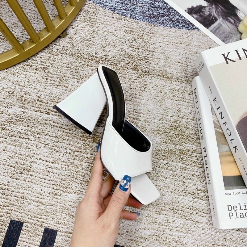 Guốc Cao Gót 7p Đế Tam Giác Kèm Ảnh Thật