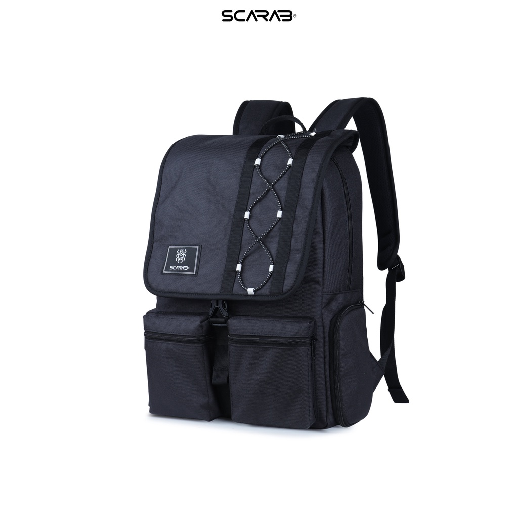 Balo Đi Học Nam Nữ Scarab Standard Backpack Black Grey