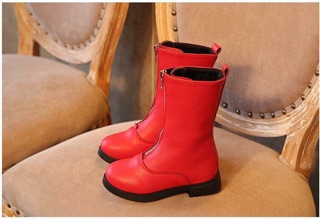 [SẴN HÀNG] Boot da cao cổ khoá trước cho bé