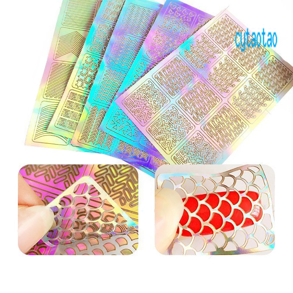 Set 3 Tấm Hình Dán 3D Trang Trí Móng Tay Nghệ Thuật