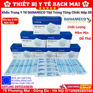 Khẩu trang y tế danameco tiệt trùng từng chiếc hộp 50 cái - ảnh sản phẩm 5