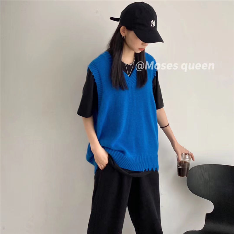 Áo Len Nữ Cộc Tay Cổ Chữ V Thời Trang Hàn | BigBuy360 - bigbuy360.vn