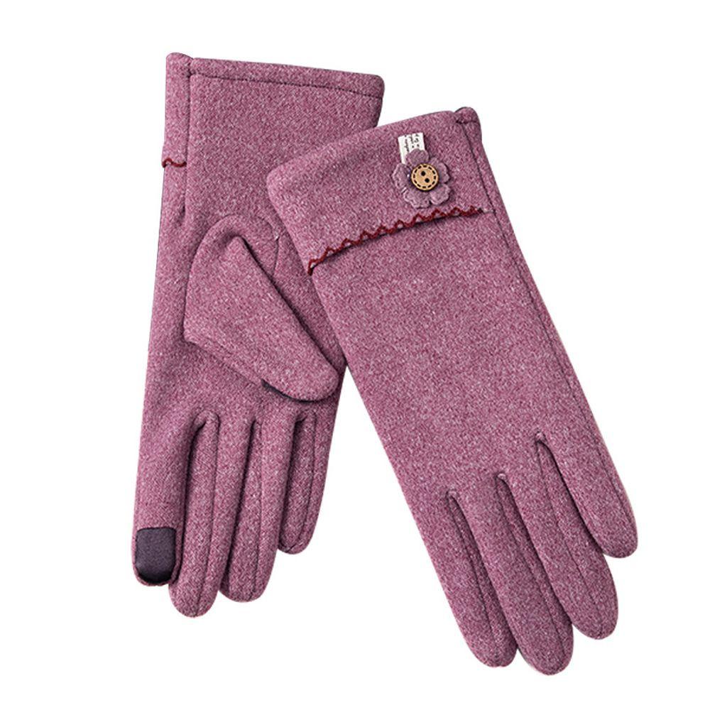 MXGOODS Đôi Găng Tay Nhung Ấm Áp Xinh Xắn Cho Nữ