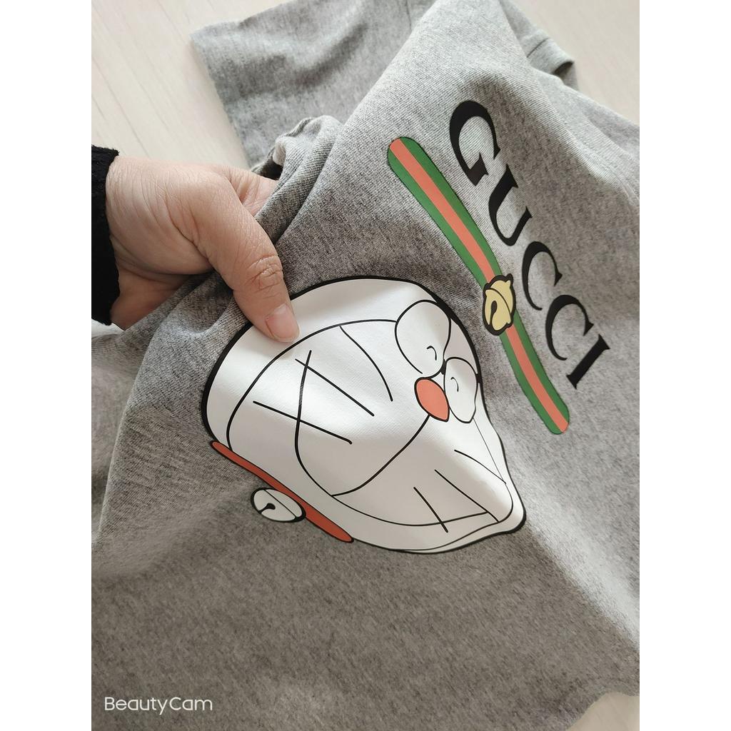 Áo thun tay ngắn in họa tiết mèo Doraemon xinh xắn mẫu 2021 thời trang