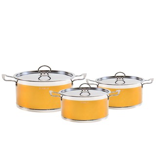 Bộ Nồi Inox Taka TKC03B (16 - 20 - 24cm) - Vàng
