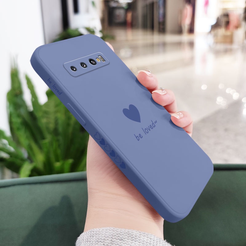 Ốp Điện Thoại Mềm Họa Tiết Trái Tim Đơn Giản Sáng Tạo Cho Samsung Galaxy S10 S10E Plus S9 Plus