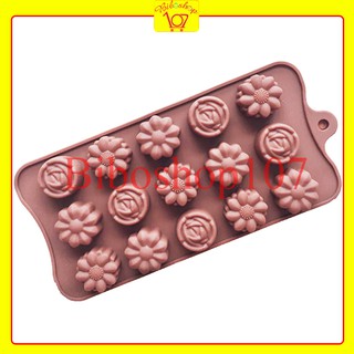 Khuôn silicon làm thạch, rau câu, socola hình hoa 2
