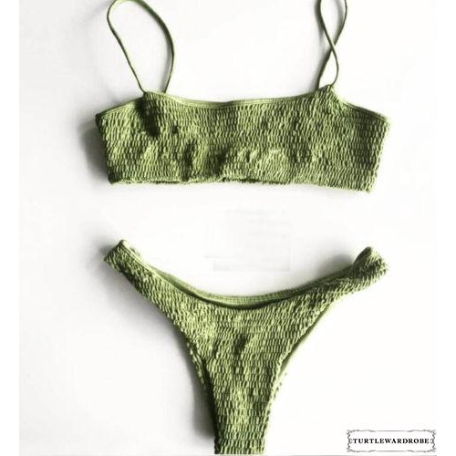Bộ bikini 2 mảnh sợi vải to nhiều màu sắc độc đáo sang trọng dành cho nữ | BigBuy360 - bigbuy360.vn
