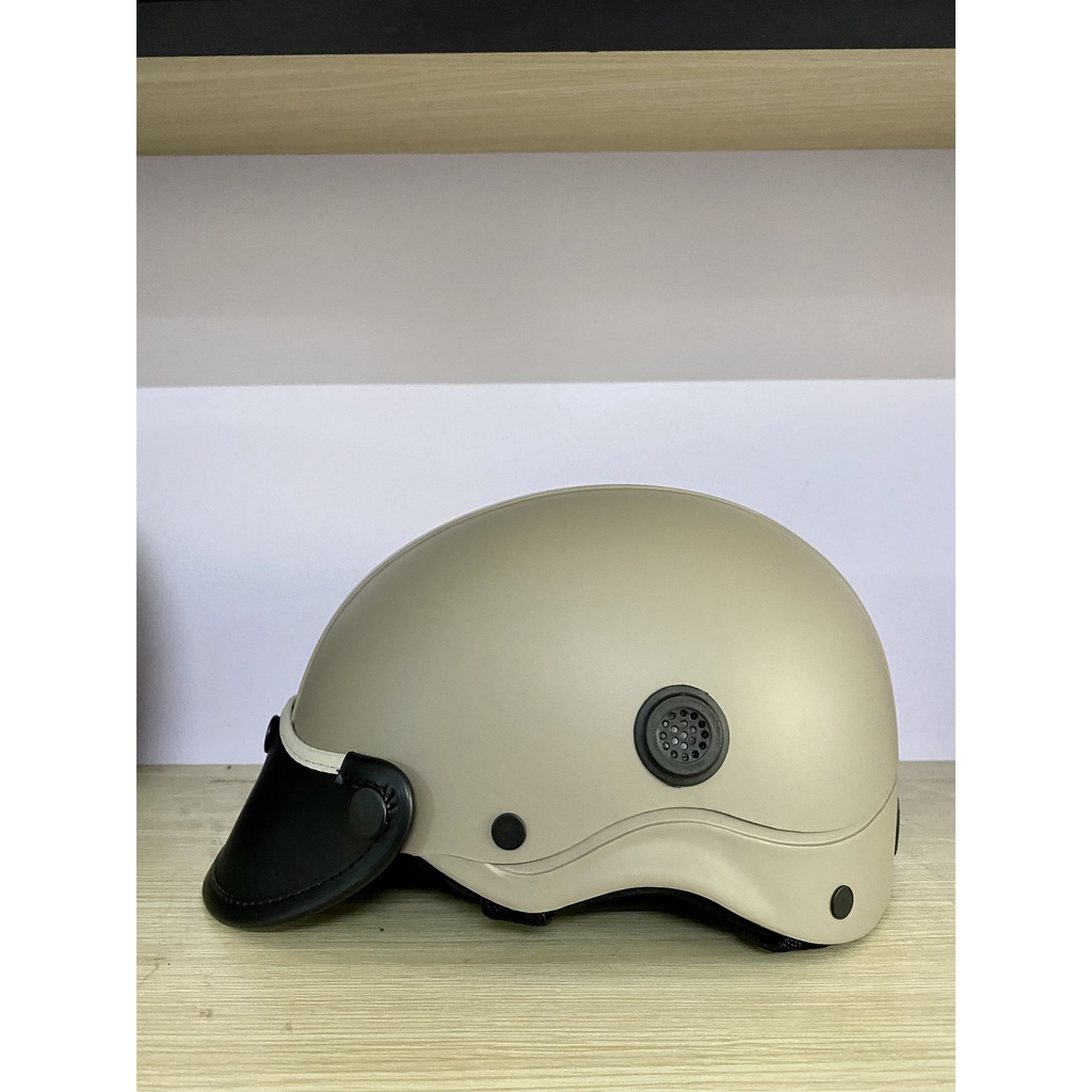 Nón Bảo Hiểm Kiểu Dáng Thời Trang Napoli màu Nâu