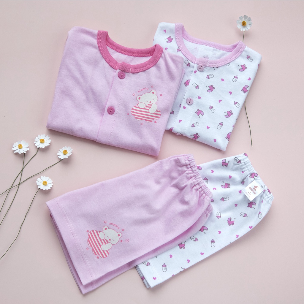 Combo 2 Bộ Quần Áo Cộc Sơ Sinh MIOMIO, In Hình Cho Bé Trai, Bé Gái (Từ 0 - 12 Tháng) | Vải Cotton | Thiết Kế Mùa Hè