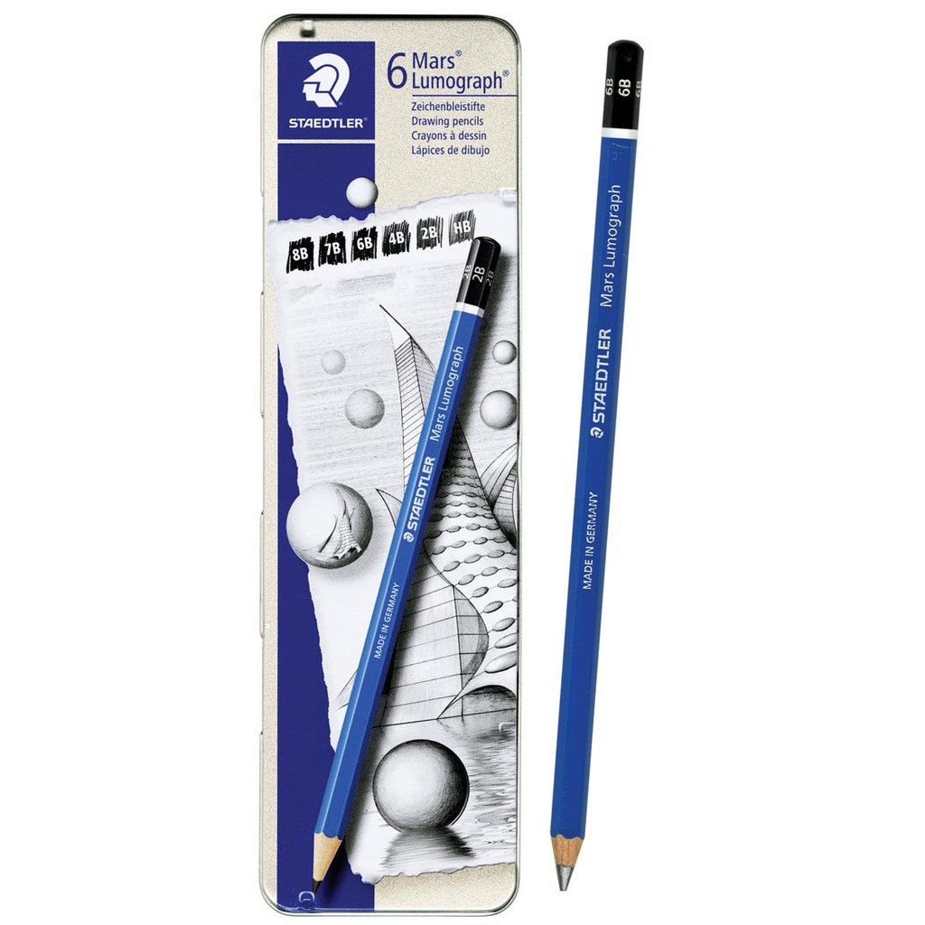 Bút Chì Phác Thảo Staedtler Mars Lumograph Hộp Thiếc (Theo Set)